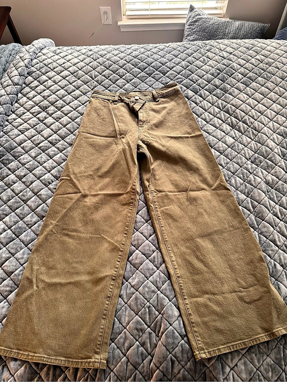 Universal Thread Sailor Wide Leg Pants Cotton Pants Brown Size 8